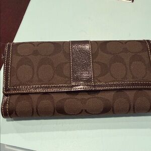Coach Brown Signature Wallet